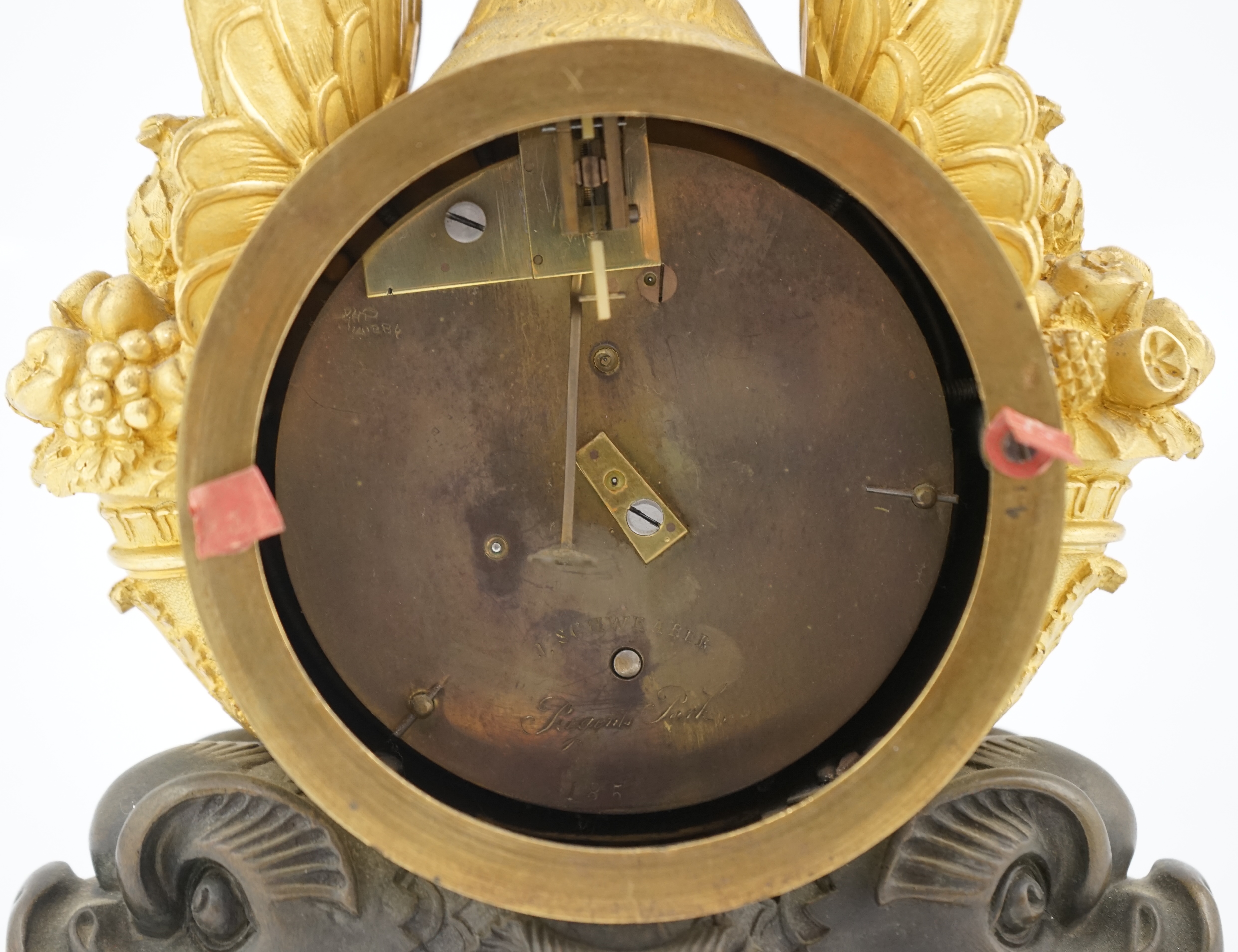 J. Schwearer, Regents Park, a Regency bronze and ormolu mantel timepiece